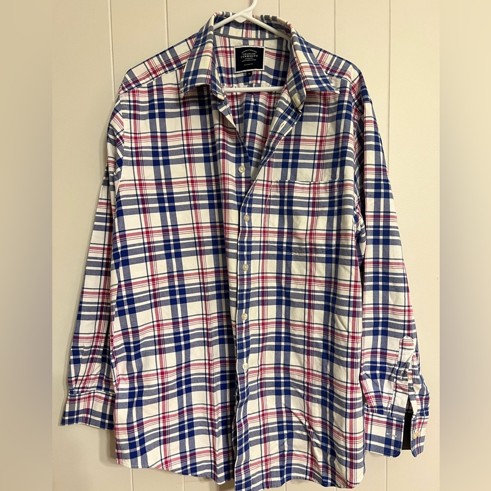 Charles Tyrwhitt plaid Men’s Shirt Classic Fit Sz XL‎